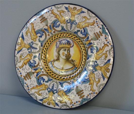 Appraisal: Early th Century Italian Majolica dish the centre decorated with