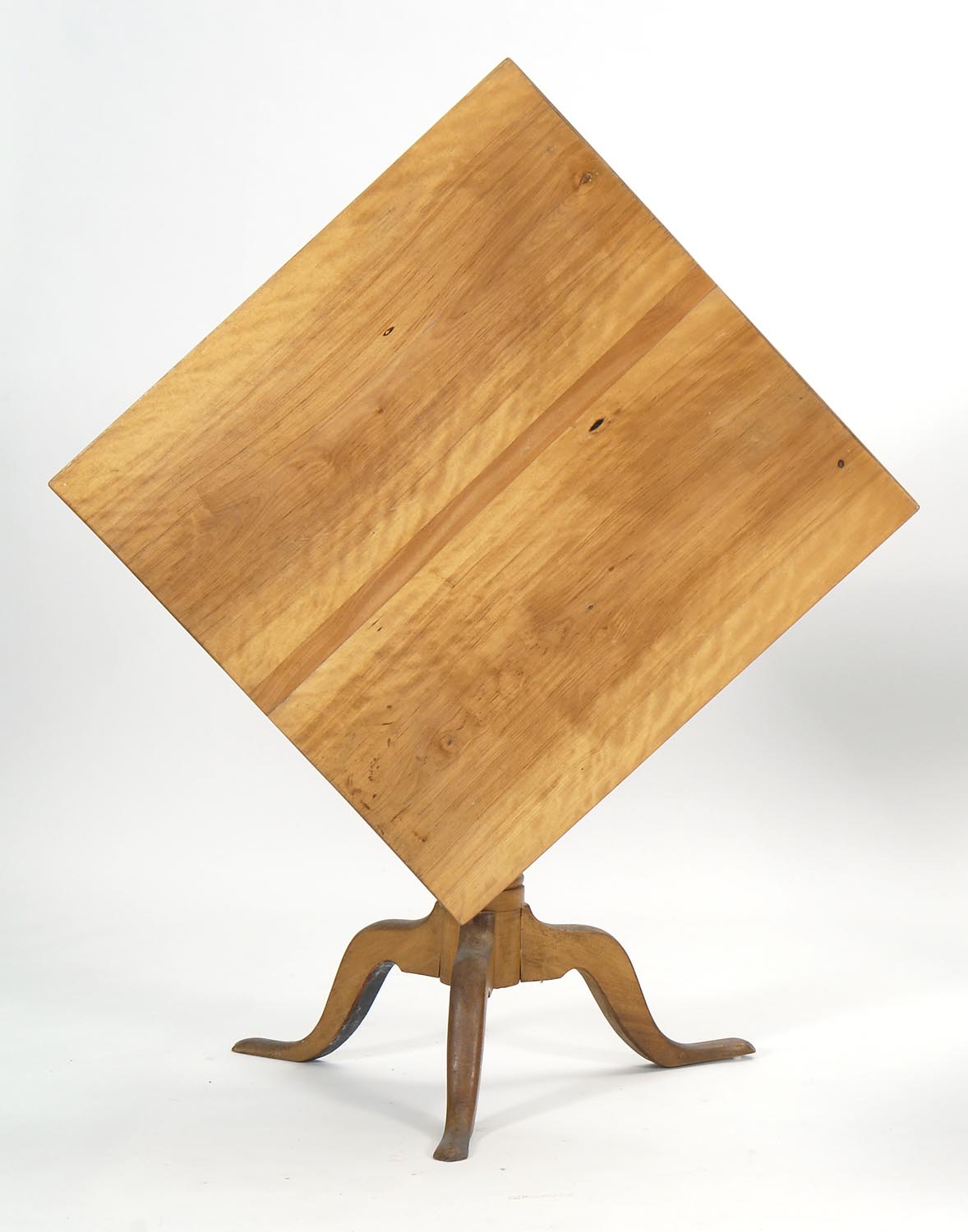 Appraisal: QUEEN ANNE-STYLE TILT-TOP TEA TABLE in maple With square top