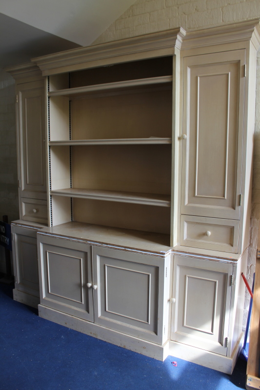 Appraisal: A cabinet made breakfront dresser