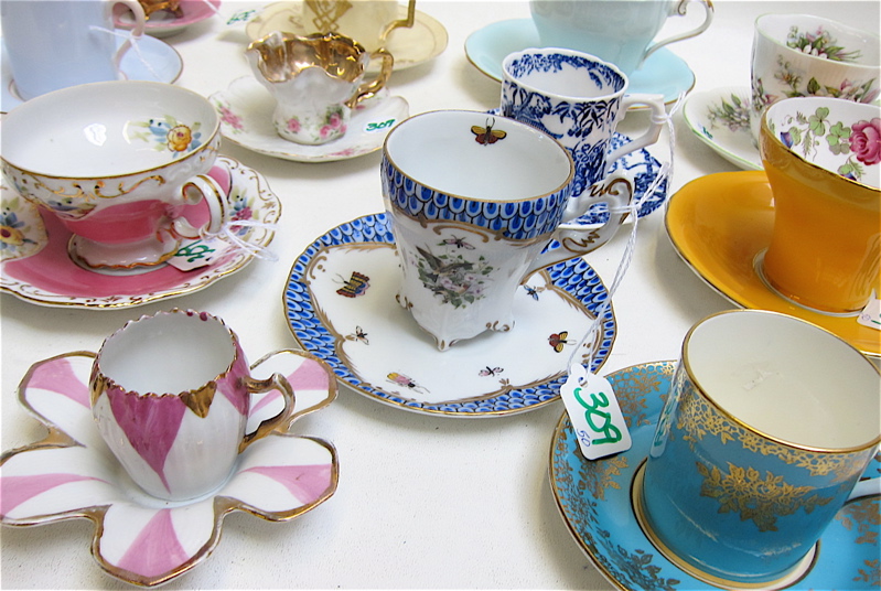 Appraisal: COLLECTION ASSORTED TEACUP SAUCER SETS sets various patterns and makers