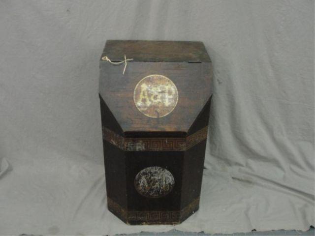 Appraisal: Paint Decorated Wood Bread Box From a Stamford location Dimensions