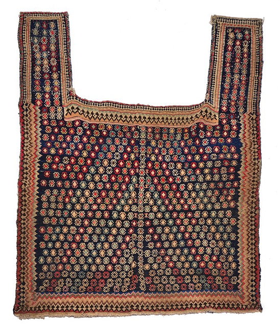 Appraisal: AN AFSHAR HORSE COVER with multiple rows of a repeating