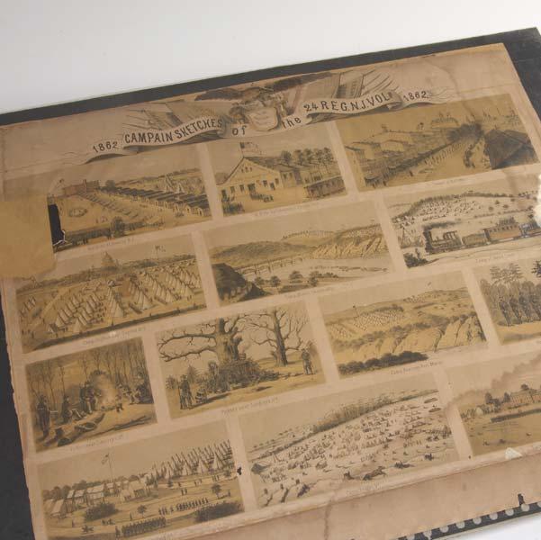 Appraisal: NEW JERSEY CIVIL WAR EPHEMERA Including muster rolls newspaper clippings