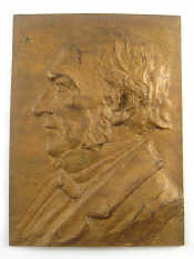 Appraisal: A bronze plaque of Gladstone cast mark MCA or MAC