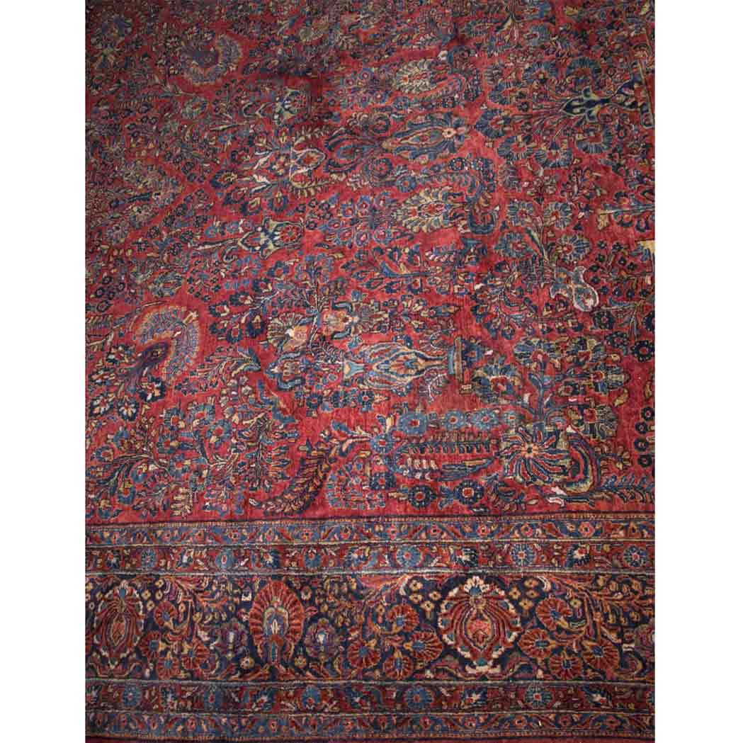 Appraisal: Sarouk Carpet North Persia circa The crimson field with polychrome