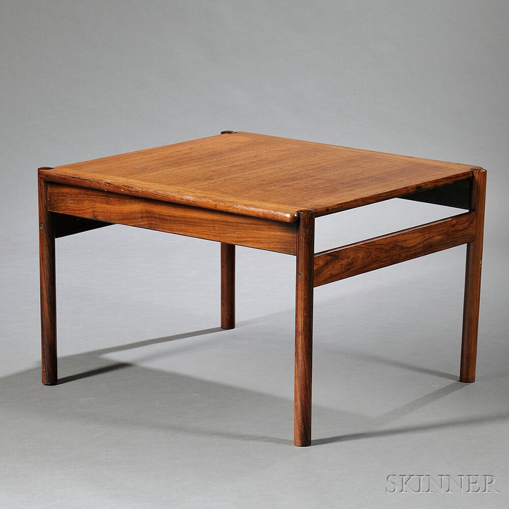 Appraisal: Scandinavian Design Rosewood Occasional Table mid- th century the top