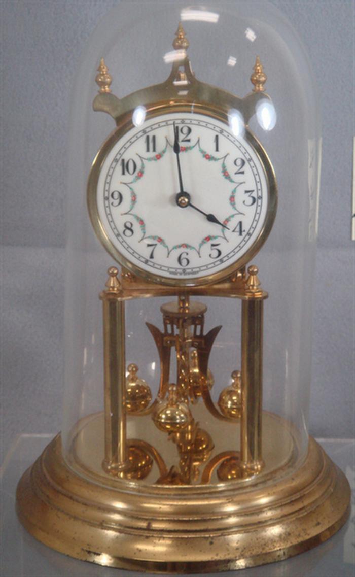 Appraisal: Kundo anniversary clock Kieninger Obergfell Germany h including dome Estimate