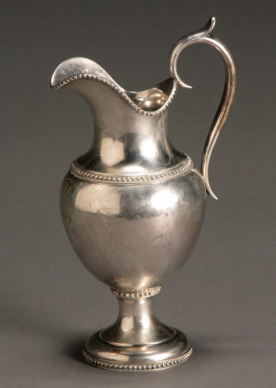 Appraisal: American Silver Pitcher Probably Newell Harding Co Boston Circa -