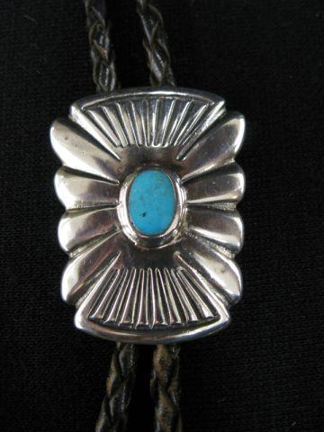 Appraisal: Indian Sterling Turquoise Bolo Tie