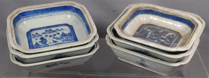 Appraisal: Canton tureen bases some with cracks and chips all mid