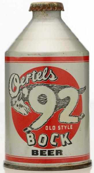 Appraisal: Oertel's ' Bock Beer Crowntainer Beer Can - A few