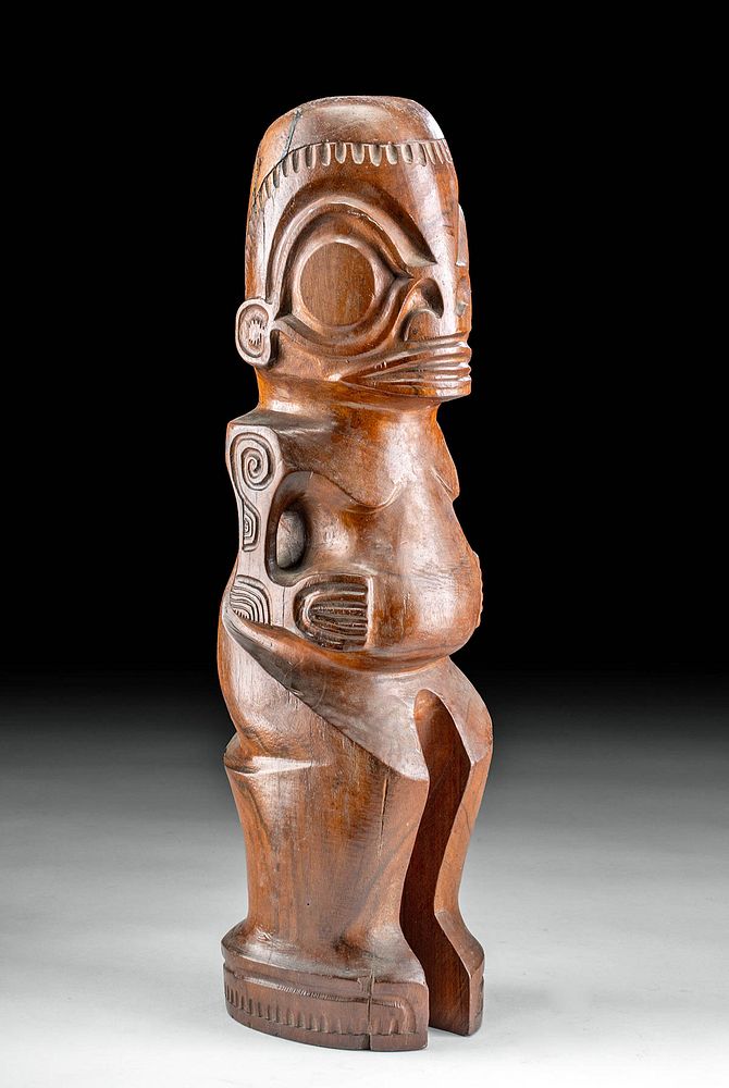 Appraisal: th C Marquesas Islands Wooden Tiki Figure Oceania Marquesas Islands