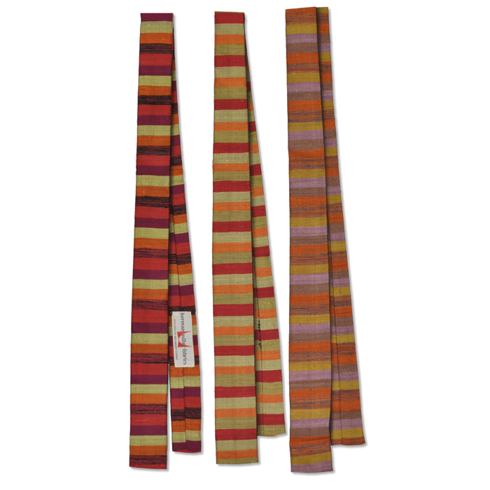 Appraisal: Alexander Girard neckties three by Herman Miller silk horizontal stripes