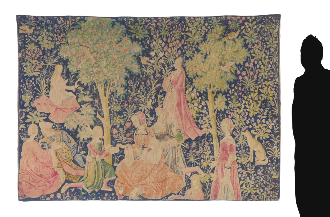 Appraisal: TAPESTRY D'ART DE RAMBOVILLET th C reproduction silkscreen tapestry depicting