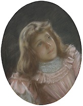 Appraisal: Michele Gordigiani Italian - Portrait of a young girl Pastel