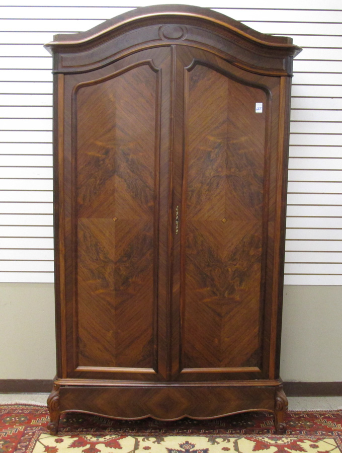 Appraisal: LOUIS XV STYLE KINGWOOD ARMOIRE French th century a double-door