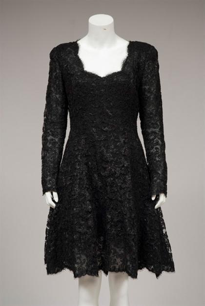 Appraisal: Seven black evening items Including five dresses and two blouses