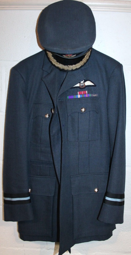 Appraisal: An RAF full no uniform with Group Captain hat with