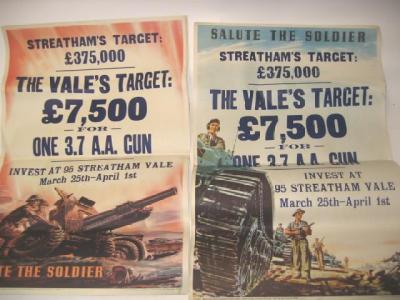 Appraisal: Two Second World Wat National Savings Posters Salute The Soldier