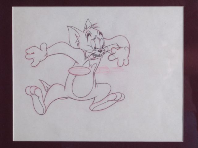 Appraisal: Tom amp Jerry Mouse Cleaning MGM c original animation drawing