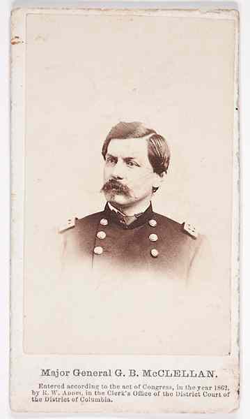 Appraisal: Civil War - CDV Civil War General George B McClellan