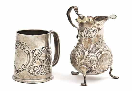 Appraisal: Two English Silver Articles comprising a creamer Walter Brind London