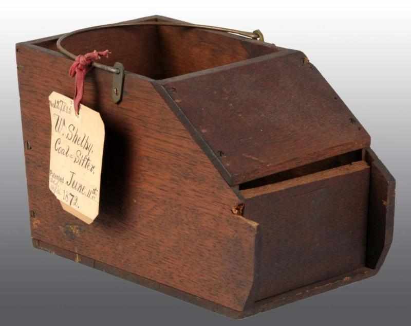 Appraisal: Patent Model of a Coal Sifter Description Patent patented June