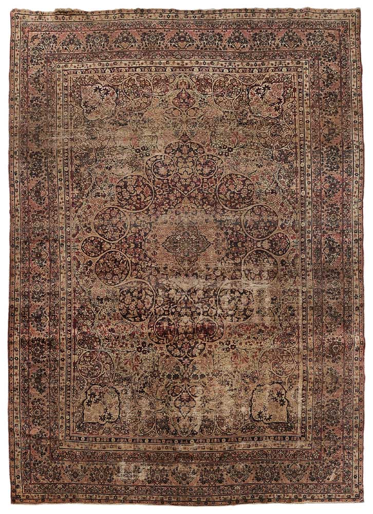 Appraisal: Lavar Kerman Carpet Persian early th century central medallion with