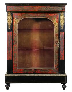 Appraisal: Napoleon III boulle and gilt mounted vitrine Napoleon III boulle