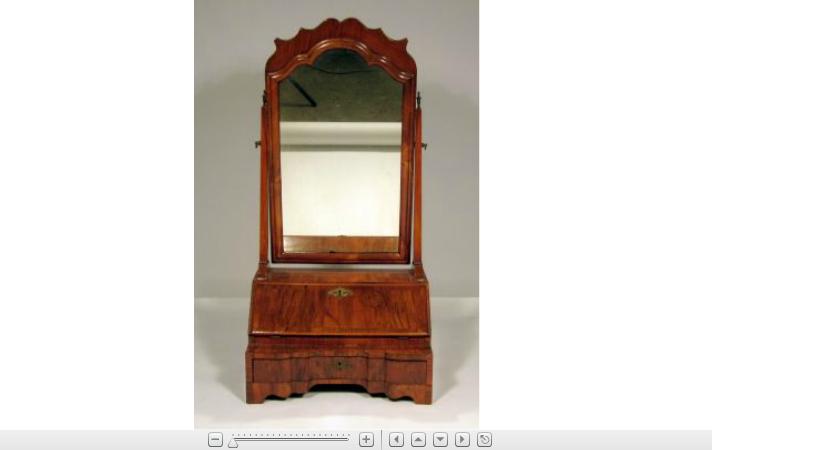 Appraisal: Queen Anne style walnut dressing table mirror late th century