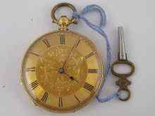 Appraisal: A yellow metal tests carat gold cased pocket watch