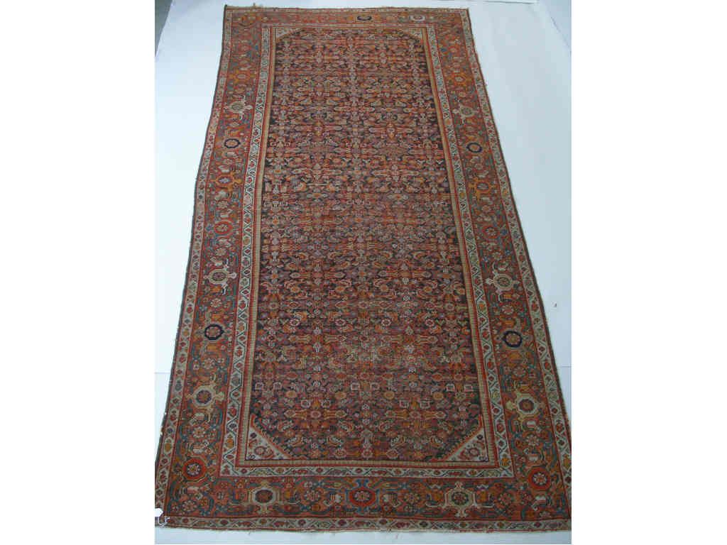 Appraisal: Antique Persian Rug Late th c Hamadon central rectangular overall