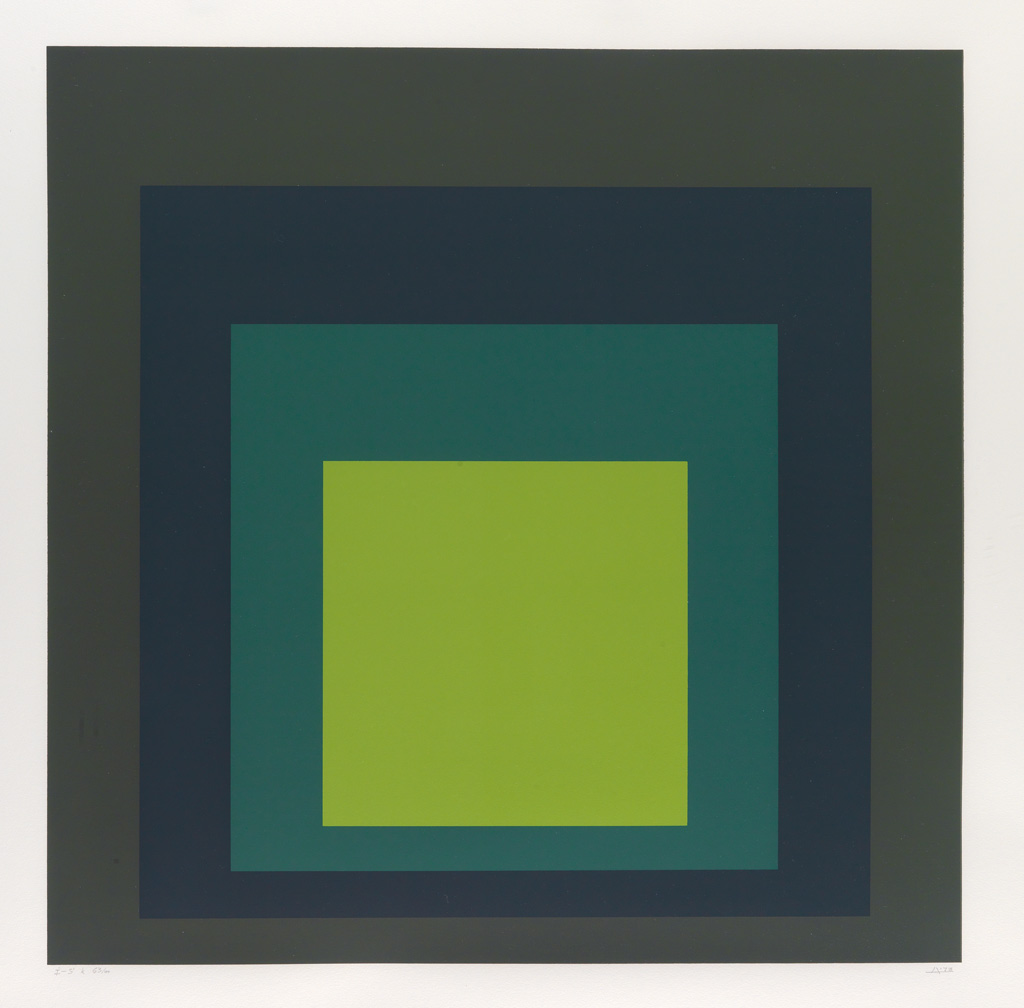 Appraisal: JOSEF ALBERS I-S k Color screenprint on heavy etching paper