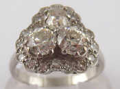 Appraisal: A white metal tests carat gold old cut diamond ring