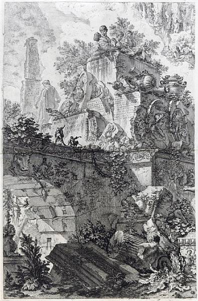 Appraisal: Giovanni Battista Piranesi Frontispiece Fantasy of Ruins from Opere Varie