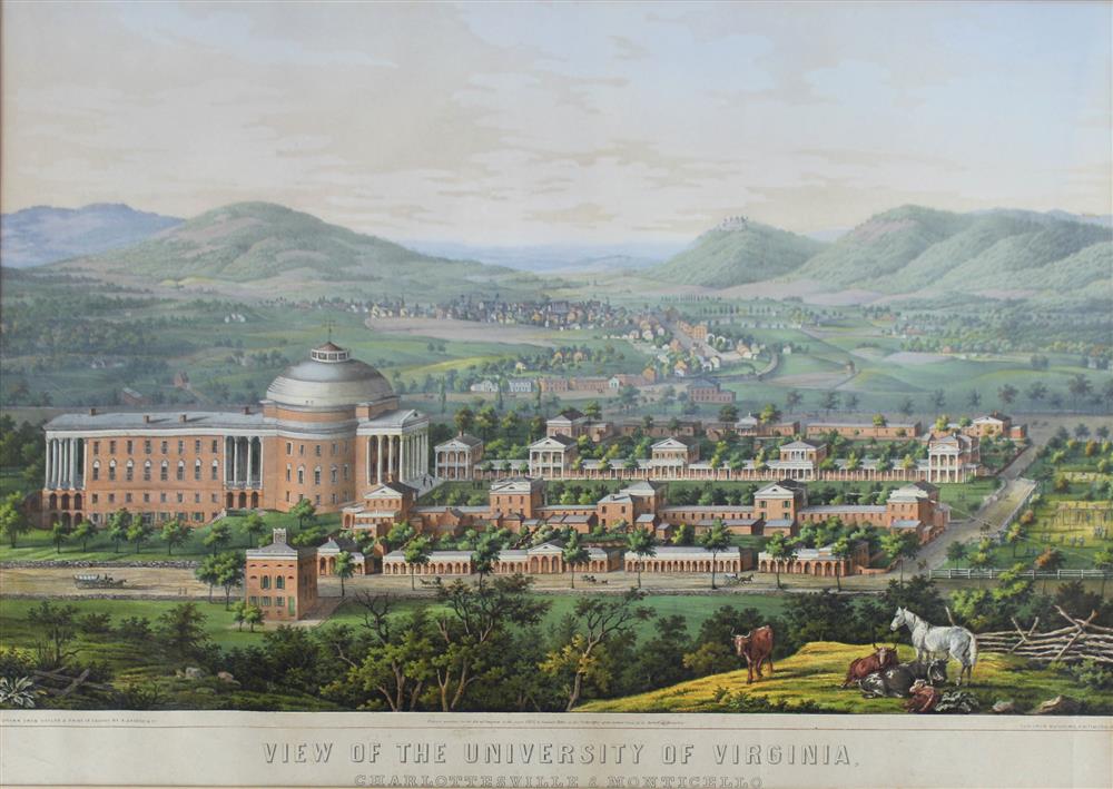 Appraisal: E SASCHE CO VIEW OF THE UNIVERSITY OF VIRGINIA CHARLOTTESVILLE