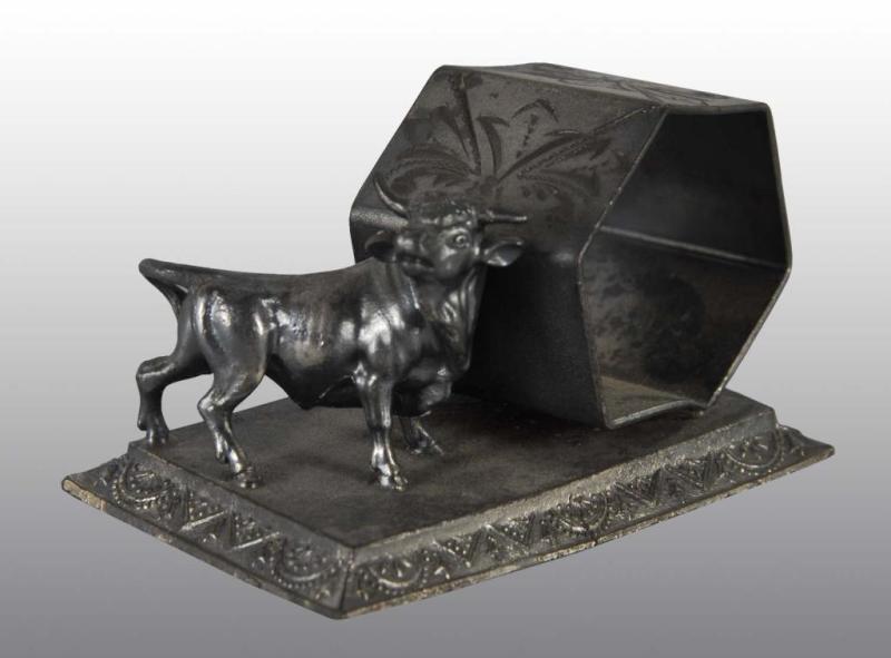 Appraisal: Bull Figural Napkin Ring Description Knickerbocker Tarnished Condition Excellent