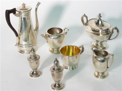 Appraisal: Miscellaneous sterling silver holloware th century Including cup covered sugar