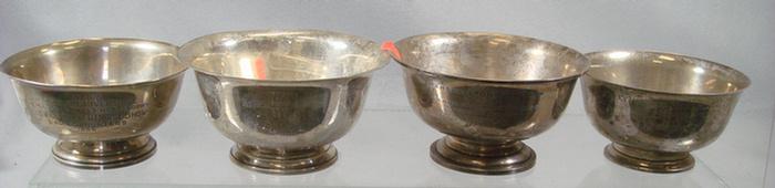 Appraisal: sterling silver trophy bowls Marshallton Horse Show Ludwigs Corner Radnor