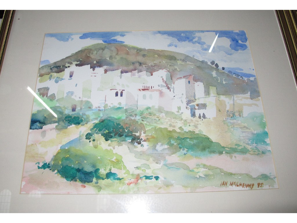 Appraisal: IAN MCILHENNY Watercolour 'Frigliana Andalucia' signed and dated recto and