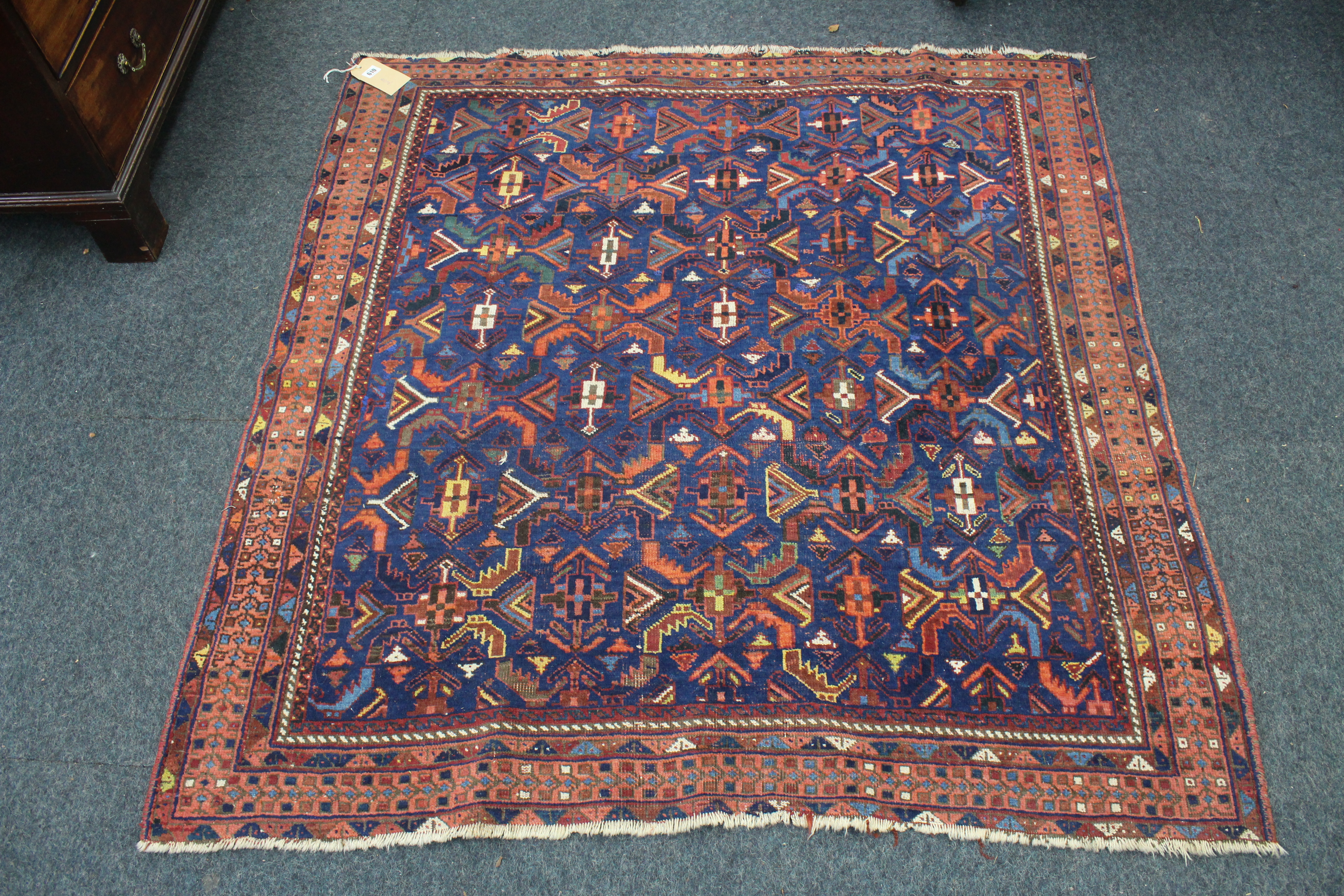 Appraisal: A North West Persian rug early th century with blue