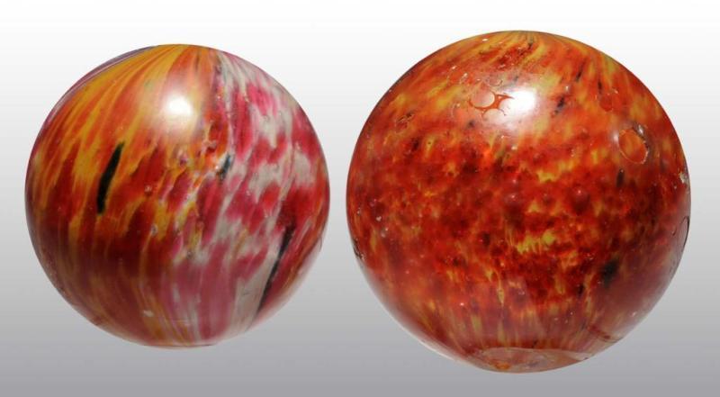 Appraisal: Lot of Large Onionskin Marbles Description Includes one double-pontil onionskin