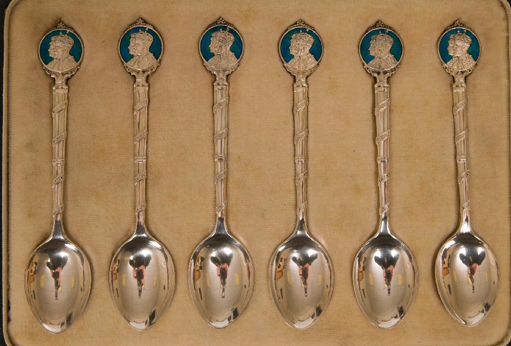 Appraisal: SET OF SIX LIBERTY CO SILVER AND ENAMEL SILVER JUBILEE