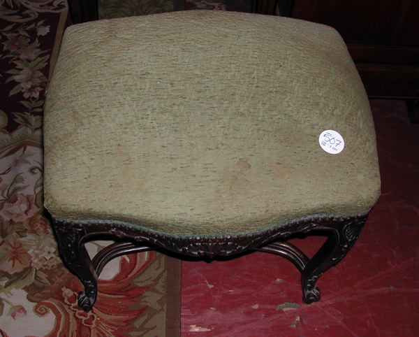 Appraisal: French Carved Beechwood Stool in the Regence style fourth quarter