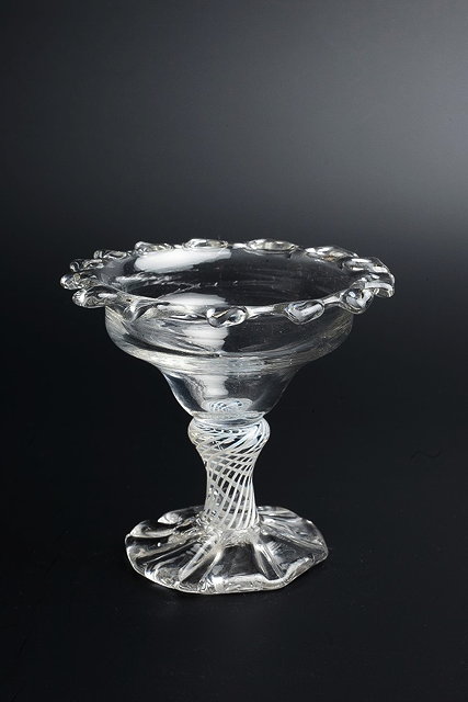 Appraisal: AN TH CENTURY SWEETMEAT GLASS of inverted baluster form having