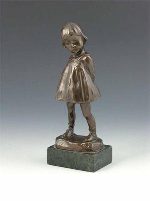 Appraisal: M W Stanfield Figure of a young girl bronze signed