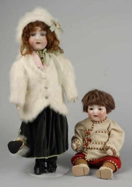 Appraisal: Lot of Bisque Nippon Dolls Description Bisque socket heads both