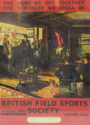 Appraisal: After Graham Smith British Field Sports Society poster colour print