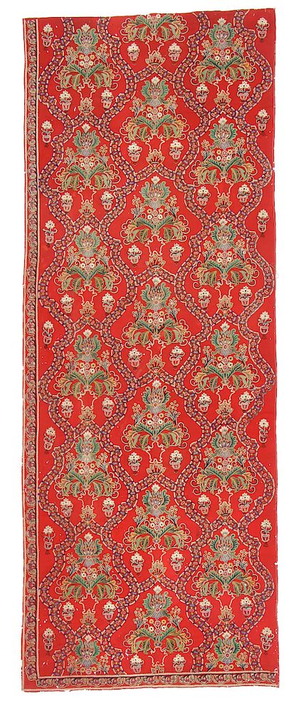 Appraisal: th C Resht Embroidery Persia Resht Textile Panel embroidery on