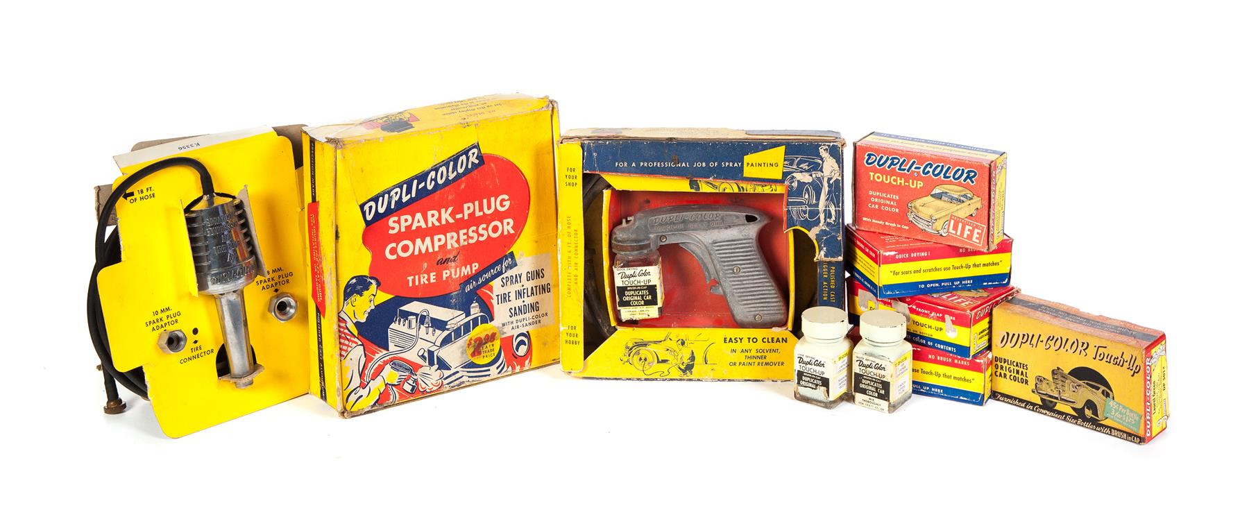 Appraisal: GROUP OF DUPLI-COLOR ITEMS American th century Touch-Up Spray Gun